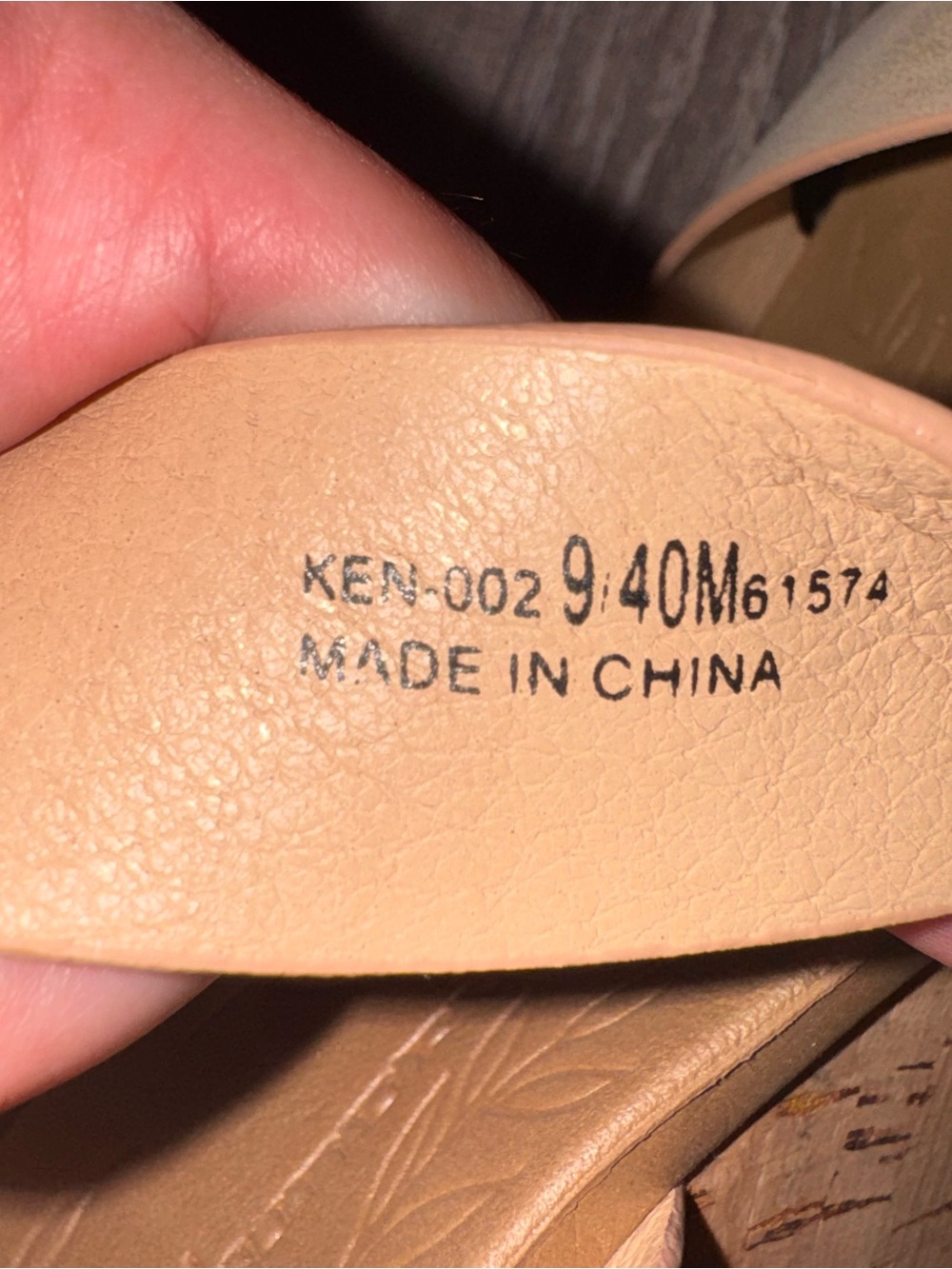 CL by Laundry Kingly Beige Tan nude shimmer Cork Wedge Sandals 9 - Picture 4 of 13